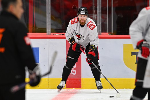 Тренировка «Авангарда» перед матчем с «Трактором»