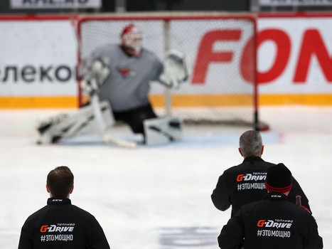 Раскатка «Авангарда» перед матчем с рижским «Динамо»