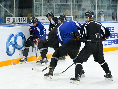 Раскатка "Авангарда" перед домашним матчем со "Спартаком"