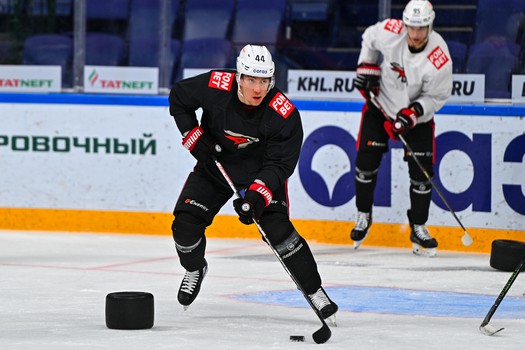 Тренировка «Авангарда» перед матчем в Казани