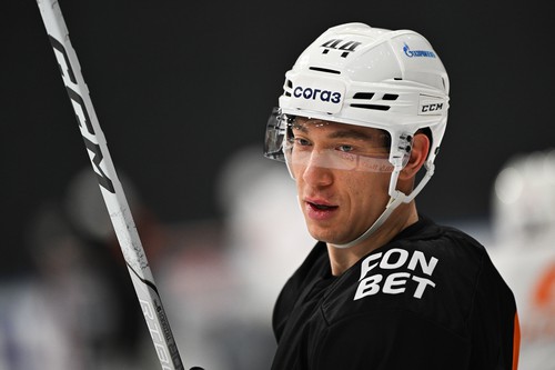 Раскатка «Авангарда» перед матчем в Минске