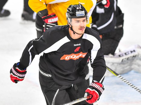 Раскатка "Авангарда" перед матчем с "Нефтехимиком"