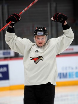 Раскатка «Авангарда» перед матчем с «Автомобилистом»