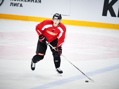 Раскатка "Авангарда" перед матчем с новокузнецким "Металлургом"