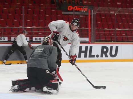 Раскатка «Авангарда» перед матчем с «Йокеритом»