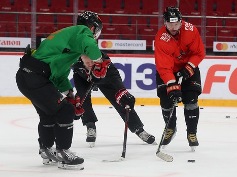 Раскатка «Авангарда» перед вторым матчем серии с «Автомобилистом»