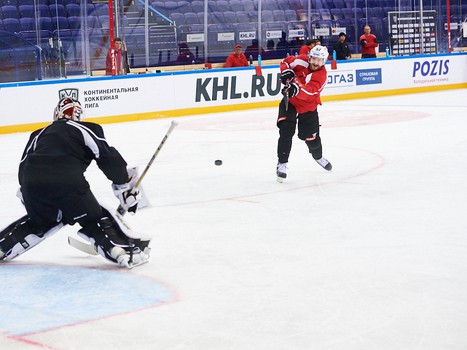 Раскатка "Авангарда" перед выездным матчем с "Ак Барсом"