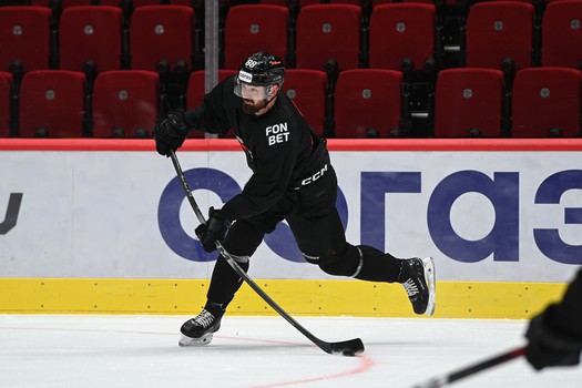 Тренировка «Авангарда» перед матчем с московским «Динамо»