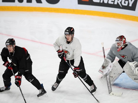 Раскатка «Авангарда» перед матчем с минским «Динамо»