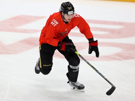 Тренировка «Авангарда» перед матчем с «Нефтехимиком»