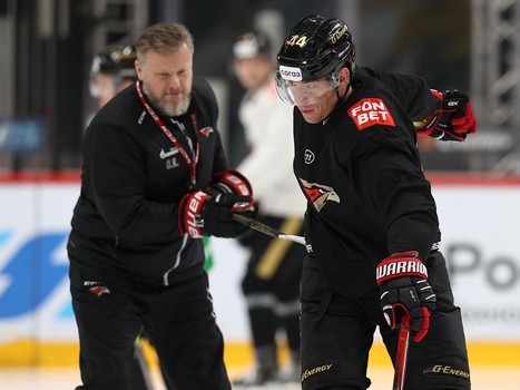 Раскатка «Авангарда» перед матчем с «Металлургом»