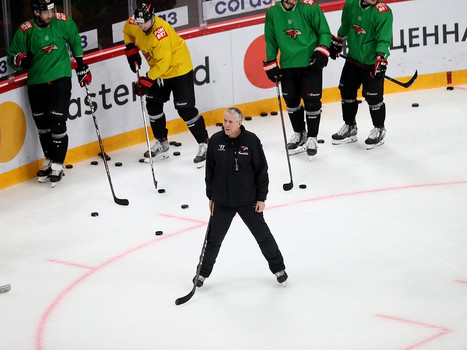 Раскатка «Авангарда» перед матчем с «Металлургом»