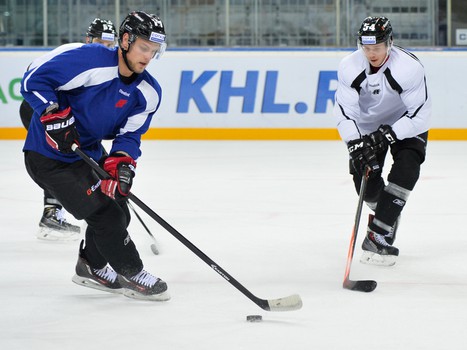 Раскатка "Авангарда" перед матчем ХК "Сочи"