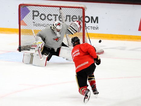 Раскатка «Авангарда» перед матчем с «Адмиралом»