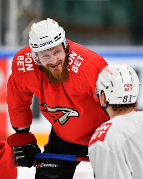 Раскатка «Авангарда» перед матчем в Казани