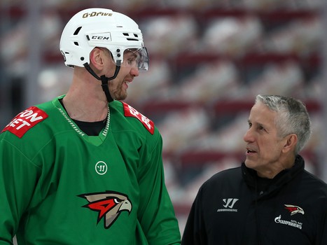 Тренировка «Авангарда» перед вторым матчем серии в Магнитогорске