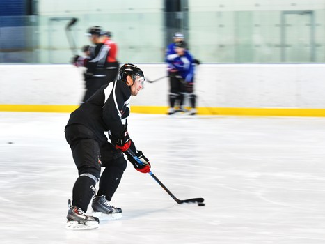 Раскатка "Авангарда" в Хомутове перед матчем с "Автомобилистом"