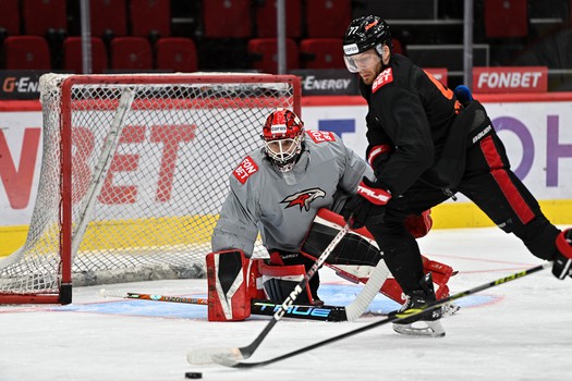 Тренировка «Авангарда» перед матчем с «Автомобилистом»