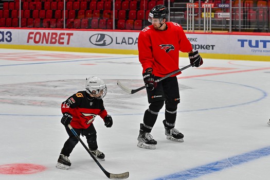 Тренировка воспитанников Хоккейной Академии «Авангард» 2019 года рождения на G-Drive Арене