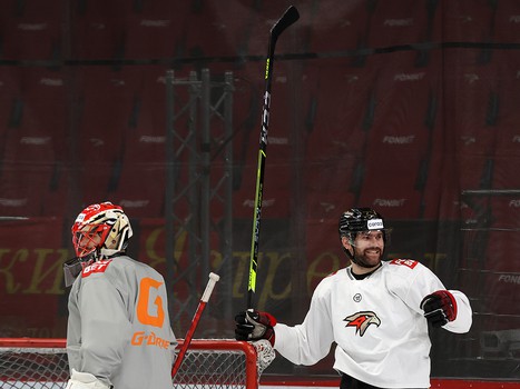 Тренировка «Авангарда» перед матчем с «Салаватом Юлаевым»