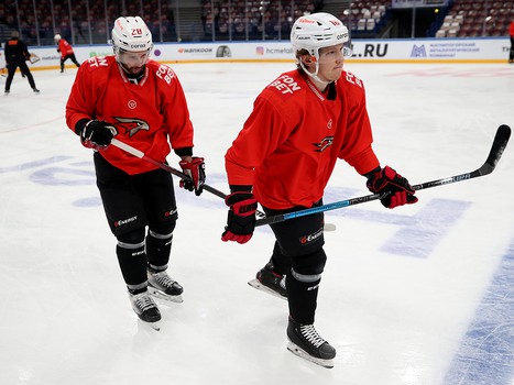 Тренировка «Авангарда» перед шестым матчем серии с «Металлургом»