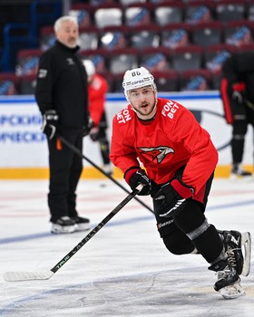 Раскатка «Авангарда» перед третьим матчем серии с «Металлургом» в Магнитогорске