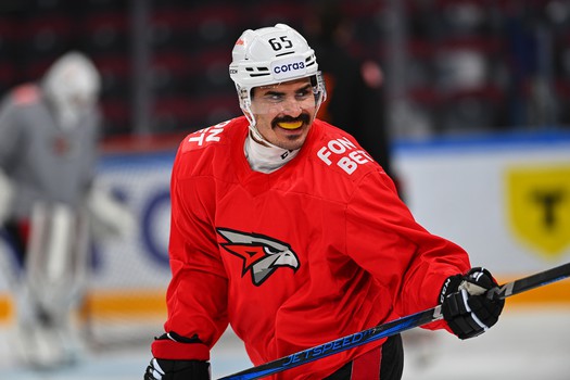 Раскатка «Авангарда» перед матчем в Магнитогорске