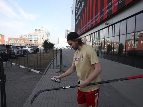 Тренировка «Авангарда» перед стартом финала Кубка Гагарина