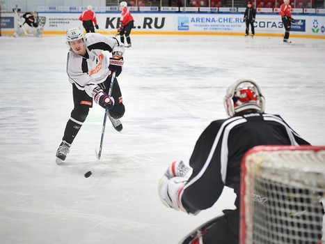 Раскатка "Авангарда" перед выездным матчем с "Северсталью"