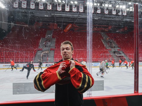 Даниил Квят на тренировке «Авангарда»