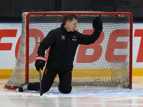 Раскатка «Авангарда» перед матчем в Нижнем Новгороде