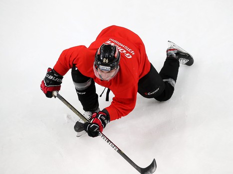 Раскатка «Авангарда» перед матчем с «Автомобилистом»