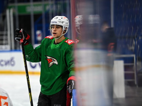 Раскатка «Авангарда» перед матчем в Уфе