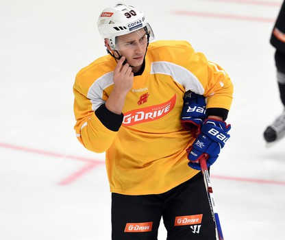 Раскатка "Авангарда" перед выездным матчем со "Спартаком"