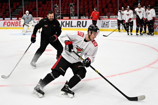 Тренировка «Авангарда» перед матчем с «Автомобилистом»