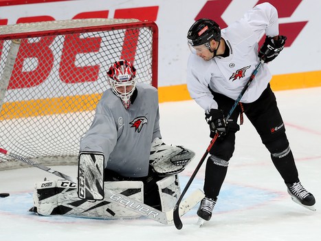 Раскатка «Авангарда» перед матчем против СКА