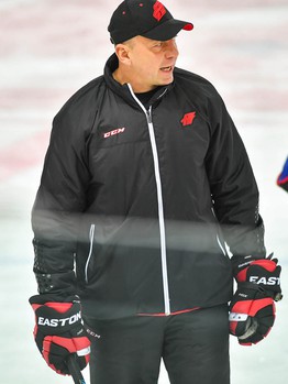 Раскатка "Авангарда" перед матчем с минским "Динамо"