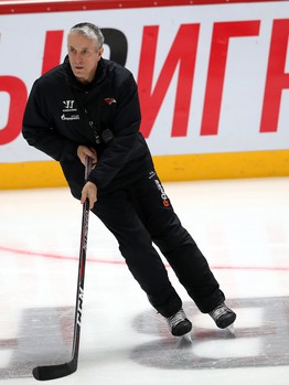 Раскатка «Авангарда» перед матчем с минским «Динамо»