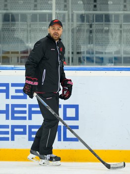 Раскатка "Авангарда" перед домашним матчем с "Трактором"