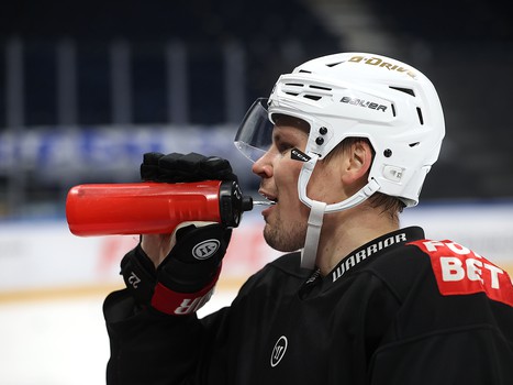 Раскатка «Авангарда» перед выездным матчем с московским «Динамо»