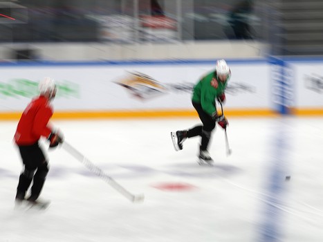 Тренировка «Авангарда» перед третьим матчем серии с «Металлургом»