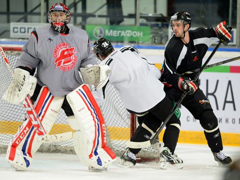 Раскатка "Авангарда" перед матчем с "Витязем" 10 октября 2013