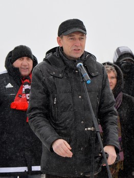 Открытие аллеи, посвященной 65-летию омского хоккея