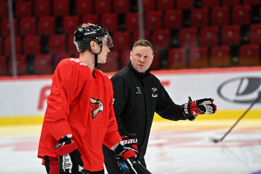 Раскатка «Авангарда» перед матчем с «Салаватом Юлаевым»