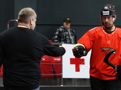 Раскатка «Авангарда» перед матчем с «Витязем»