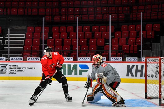 Тренировка «Авангарда» перед матчем с «Адмиралом»