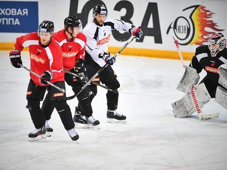 Раскатка "Авангарда" перед матчем с "Адмиралом"