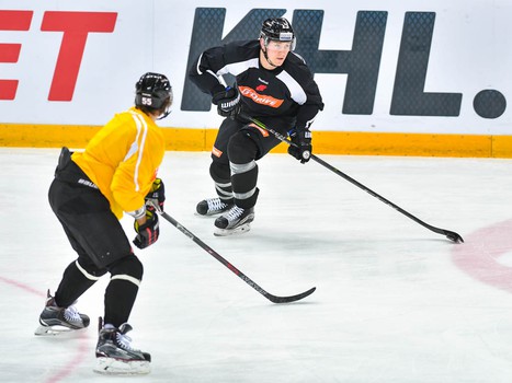 Раскатка "Авангарда" перед матчем с "Барысом"