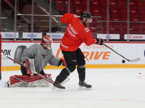 Раскатка «Авангарда» перед вторым матчем серии с «Автомобилистом»