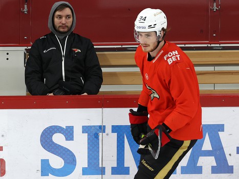 Тренировка «Авангарда» перед матчем в Екатеринбурге